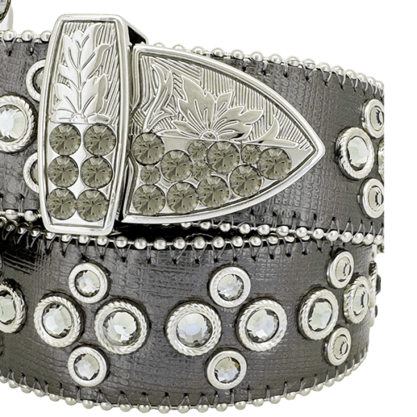 Bronx bb Simon Swarovski Crystals Italian Leather Belts Made in