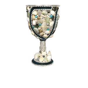 B.B.SIMON CUP-501 Swarovski Precious Stone Wine Glass