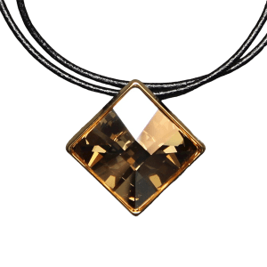 Diagonal Square Necklace - Golden Shadow