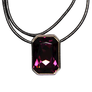 Emerald Cut Necklace - Amethyst