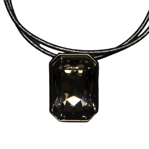 Emerald Cut Necklace - Black Diamond