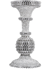 CDH-251 CLEAR B.B.SIMON SWAROVSKI CRYSTAL CANDLE HOLDER