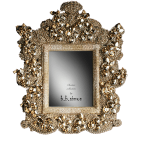 F-101-GOLD-L bb Simon Swarovski crystal frame