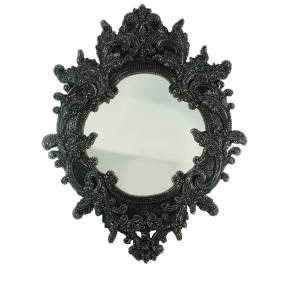 M-203-JET BB Simon Jet Black Jeweled Mirror