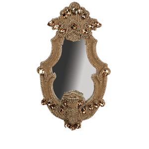 M-205 BB Simon Jeweled Gold Decorative Mirror