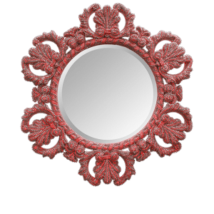 M-516 BB Simon Red Crystal Framed Mirror