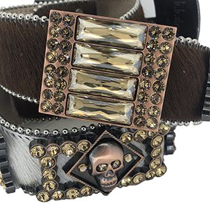 bbsimon belts whit Italian leather and Swarovski crystal made in usa