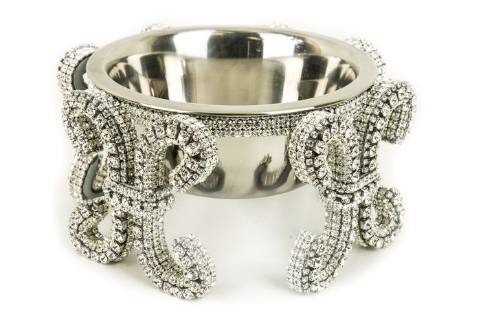 bling dog bowls
