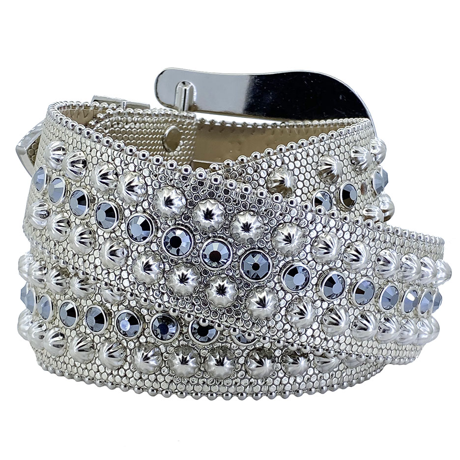BBSIMON BELTS WITH ITALIAN LEATHER AND SWAROVSKI CRYSTAL MADE IN USA