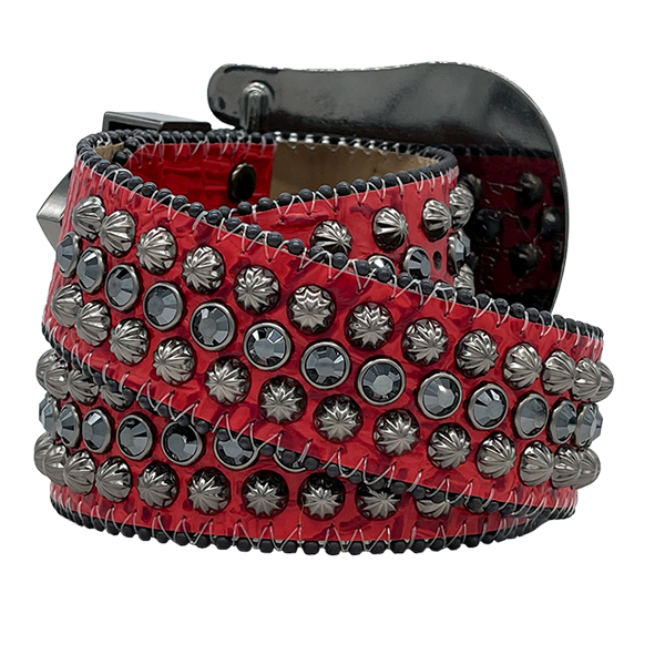 BBSIMON BELTS WITH ITALIAN LEATHER AND SWAROVSKI CRYSTAL MADE IN USA