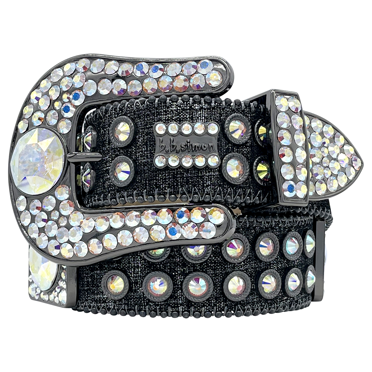 BBSIMON BELTS WHIT SWAROVSKI CRYSTAL AND ITALIAN LEATHER MADE IN USA