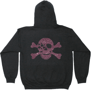 Classic 'Skull & Bones' Logo Hoodie - Pink