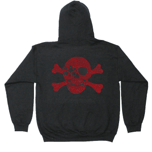 Classic 'Skull & Bones' Logo Hoodie - Red