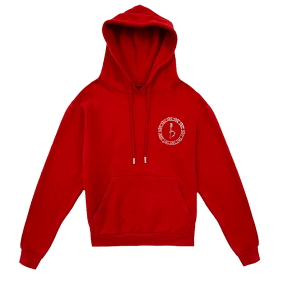 Emblem Hoodie - Red/Clear
