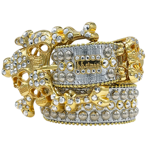 Skull Pile Safa - Gold