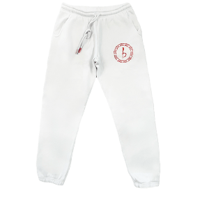 Emblem Sweatpants - White/Red