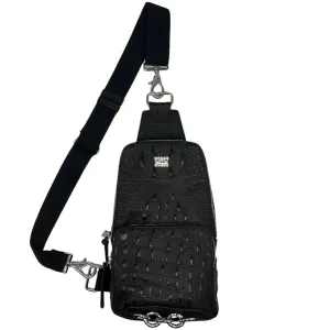 Sling Bag - Black Croc