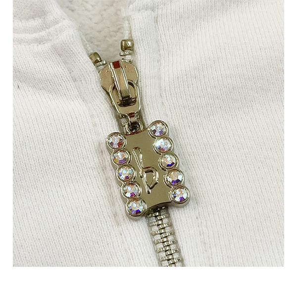 Emblem Zip Up Hoodie - White/AB - Image 4