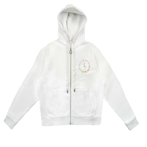 Emblem Zip Up Hoodie - White/AB