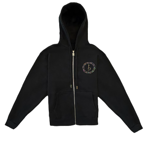 Emblem Zip Up Hoodie - Black/AB