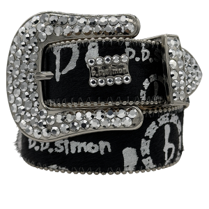 Acid Washed Pony Hair Classic - Black/Chrome