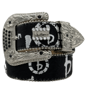 Acid Washed Pony Hair Trojan Classic Black/Chrome