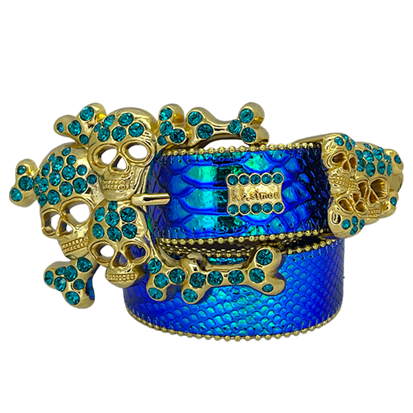 小物 00s share spirit skull belt Amazon.com: EVERBLTING Rhinestone