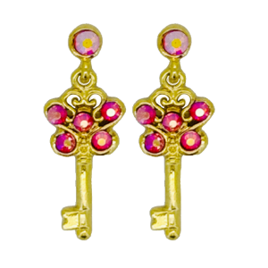 Key Earrings Lt.Siam Gold
