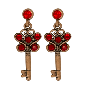Key Earrings Copper Lt.Siam