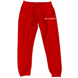 BB Simon Logo Sweatpants - Red/Clear