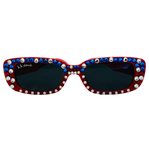 Red U.S.A Crystal Sunglasses
