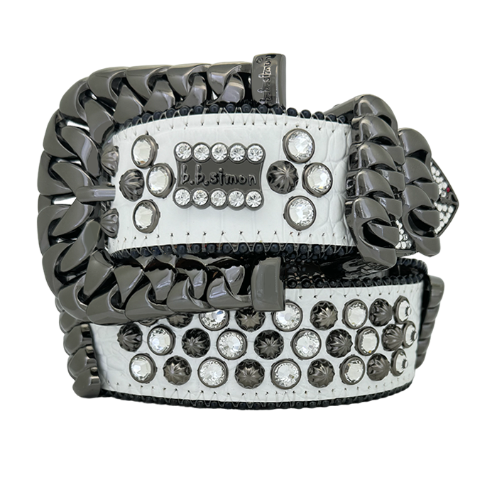 Belt Replica Amazon Bb Simon Belt Chain On Chain Lavasan White