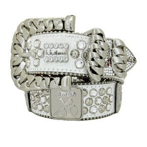 Curb Chain square b Silver White