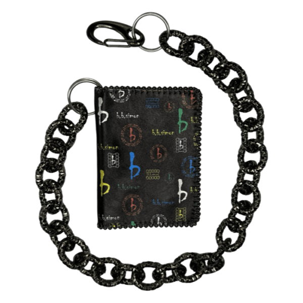 Chain Wallet - Multicolor bb Pattern - B.B. Simon®
