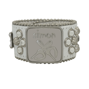 Cuff Square b- White/Silver Clear