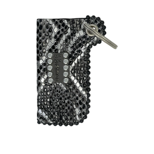 Retractable Lighter Holder - Silver Coiled Serpent/Chrome