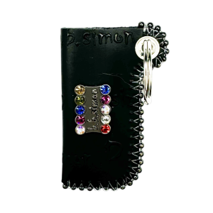 Retractable Lighter Holder - Embossed Black BB Pattern/Multi