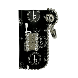 Retractable Lighter Holder - Black BB Pattern/Silver Clear