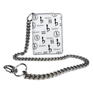 Chain Wallet - White bb Pattern