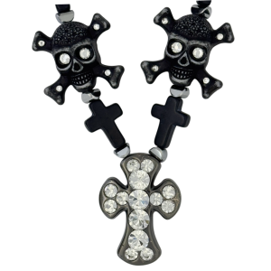 Cross N Skullbones - Clear-Black