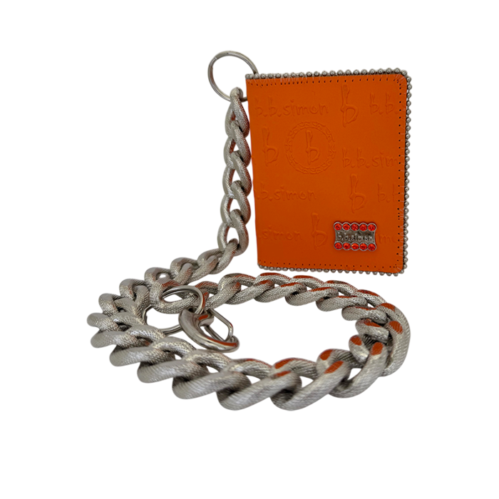Chain Wallet- bb Pattern Orange / Hyacinth – B.B. Simon®