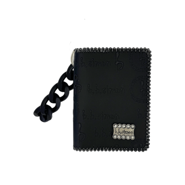 Chain Wallet- bb Pattern Black /JetHem - B.B. Simon®