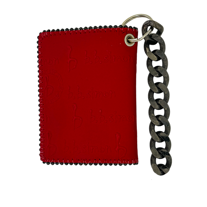 Chain Wallet- bb Pattern Red / Lt.Siam - B.B. Simon®