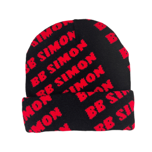 BB Simon Folded Beanie Black & Red