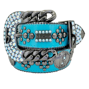 Double "b" Curb Chain - Blue/AB