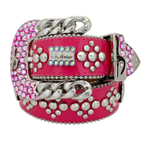 Double "b" Curb Chain - Magenta -Shimmer