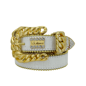 Prestige b.b. Pattern Skinny White - Gold / Clear