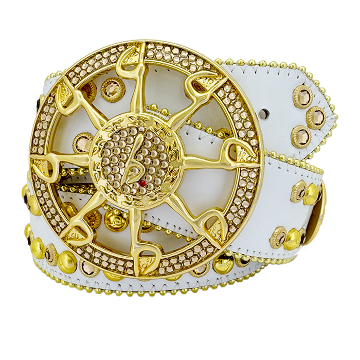 Golden Crystal 'b' Wheel – White / Colorado – B.B. Simon®