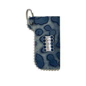 Retractable Lighter Holder - Navy Blue Cheetah