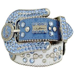 Round Crystal B - Blue/White- Lt.Sapphire